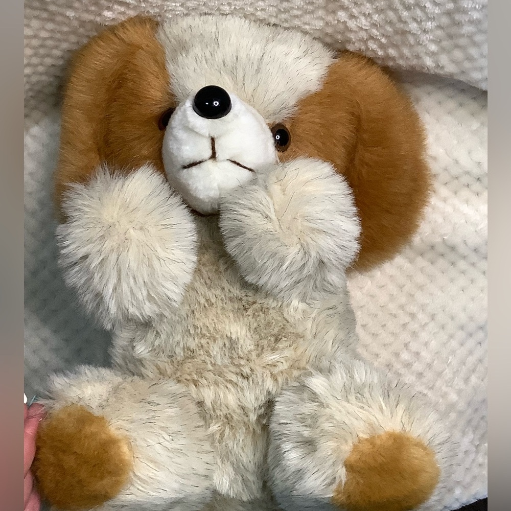 Vintage Unbranded Plush Sitting Puppy Dog Stuffed Animal Toy - Picture 8 of 14